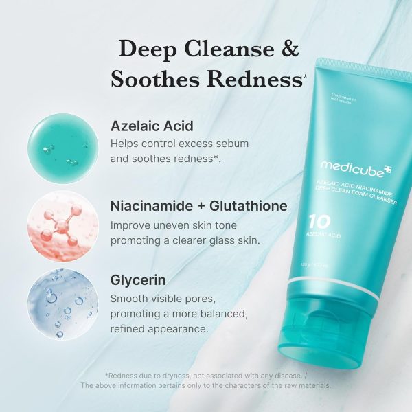 Azelaic Acid Niacinamide Deep Clean Foam Cleanser – 120g
